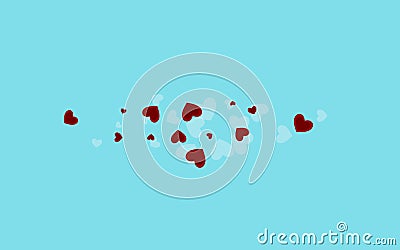 Red Romance Vector Confetti Pattern. Valentine Vector Illustration