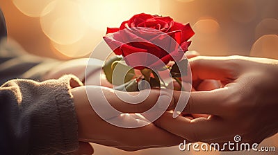 red romantic roses background Cartoon Illustration