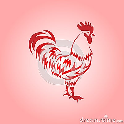 Red rooster. Vector illustration Vector Illustration