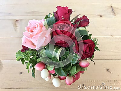 Red rose bouquet Stock Photo