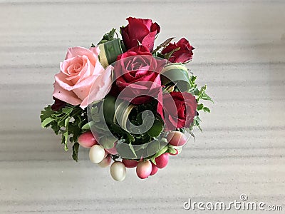 Red rose bouquet Stock Photo