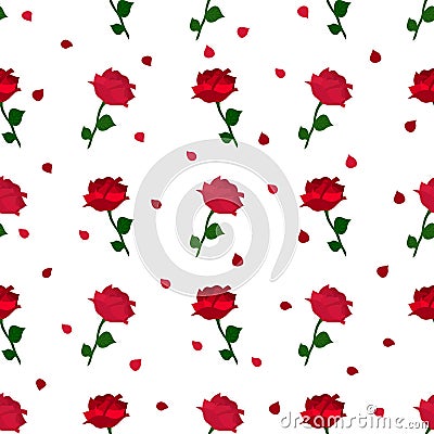 Red rose pattern Stock Photo