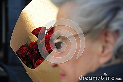 RED ROSES VALENTINES DAY Editorial Stock Photo