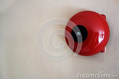 Red round call point for fire alarm Stock Photo