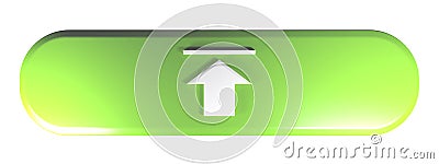 Red rounded rectangle UPLOAD - 3D rendering illustration Cartoon Illustration