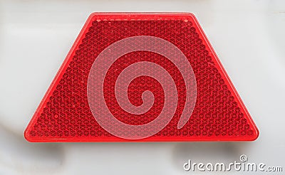 Red safety reflector Stock Photo