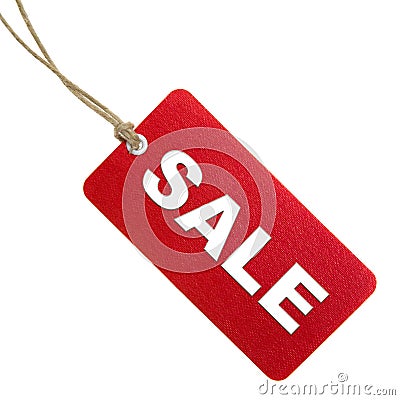 Red Sale Tag Stock Photo