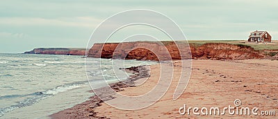 Red Sand Shores of Prince Edward Island Stock Photo