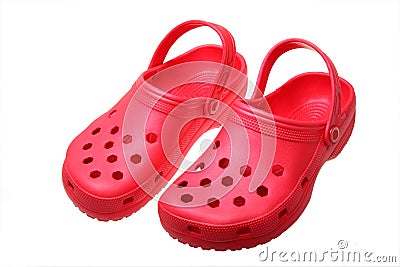 Red sandals Stock Photo