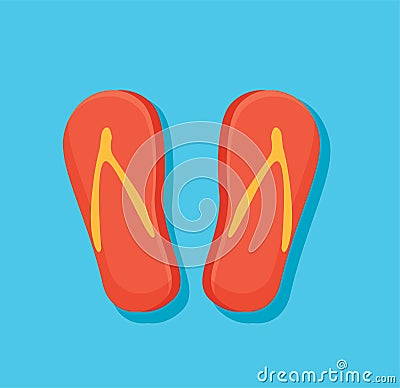 red sandals cartoon isolated vector illustration Vector Illustration