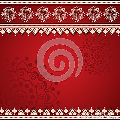 Red saree banner Stock Photo