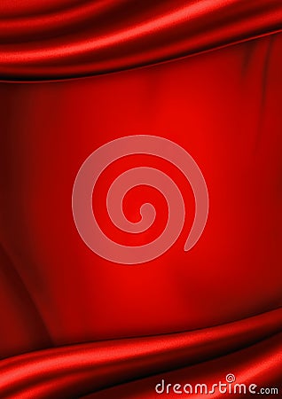 Red satin fabric background Stock Photo