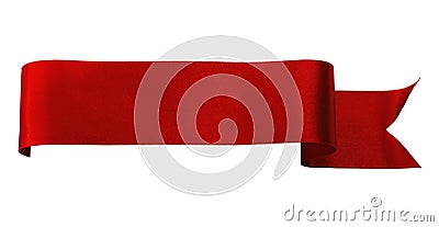 Red satin ribbon Stock Photo