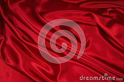 Red Satin/Silk Fabric 1 Stock Photo