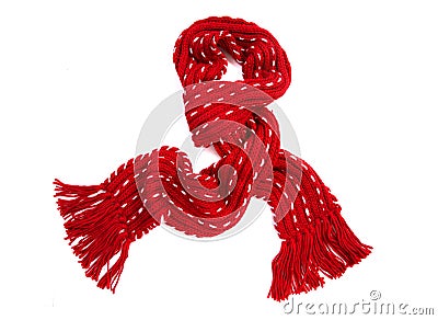 Red scarf Stock Photo