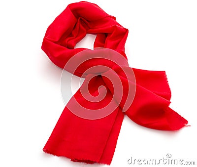 Red scarf or pashmina Stock Photo