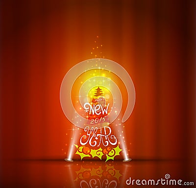 Red scene. Happy New Year. Stock Photo