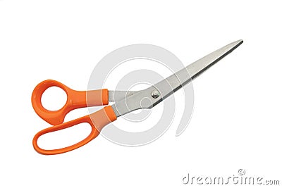 Red scissors isolated Stock Photo