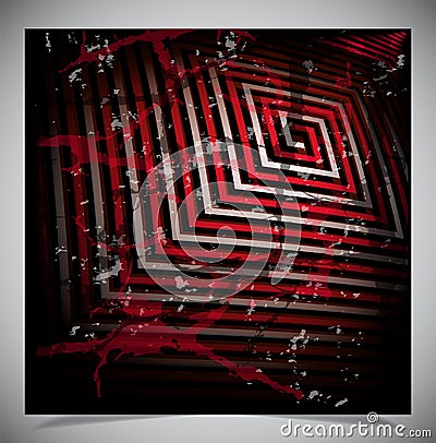 Red scratch grunge background Cartoon Illustration