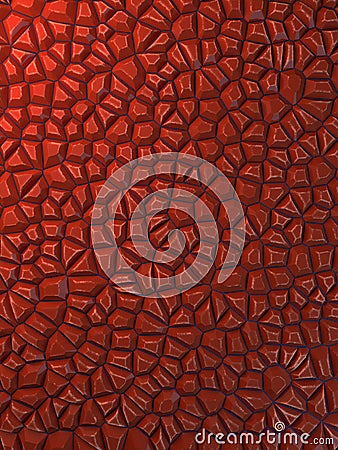 Red scratched abstract surface pattern. 3d rendering Stock Photo