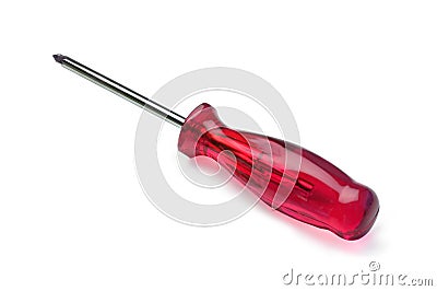 Red screwdriver isolated Stock Photo