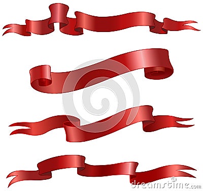 Red scrolls Vector Illustration