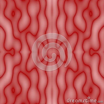 Red seamless texture. Red abstraction with blurred, symmetrical, mirror patterns. Liquid texture on a red background Stock Photo