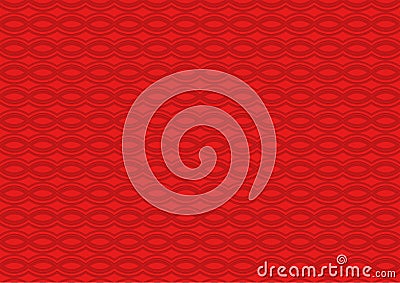 Red Seamless Texture with Intertwined Waved Lines Vector Illustration