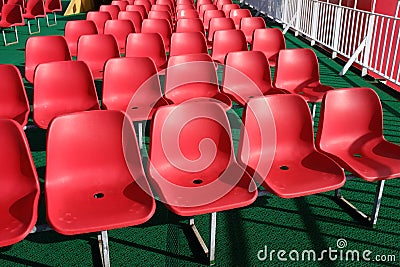 Red seats Stock Photo