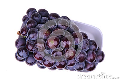 Red seedless grapes,The red grape seeds and galling. Stock Photo