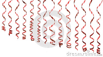 Red serpentine on white background Stock Photo