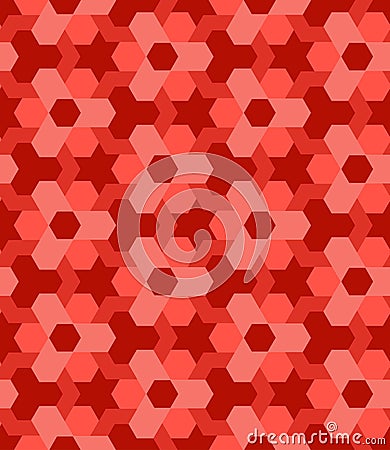 Red shades vogue decorative seamless geometric pattern Vector Illustration