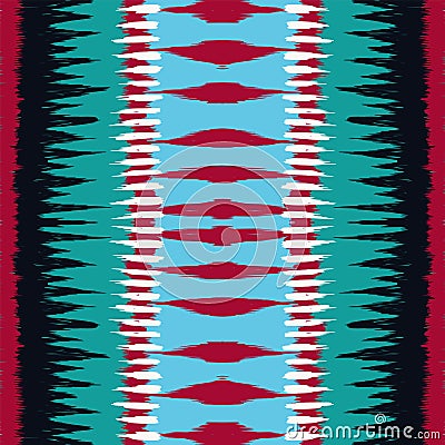 Red Shibori Vector Seamless Pattern. Maroon Vector Illustration