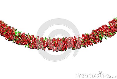 Red shiny Christmas swirl Stock Photo