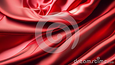 red shiny satin suitable as a background Stock Photo