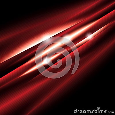 Red shiny wave Vector Illustration