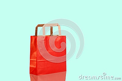 Red shopping bag Stock Photo