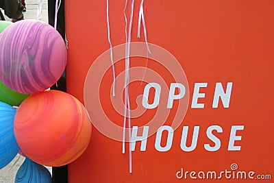 Open House Sign Stock Photo