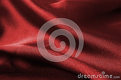 Red silk cloth detail Stock Photo