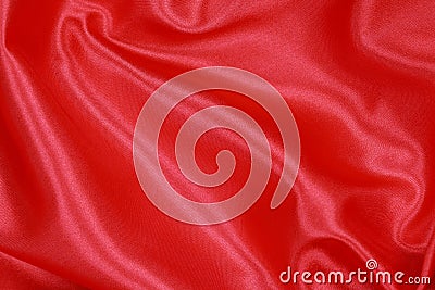 Red Silk cloth of wavy abstract background Stock Photo