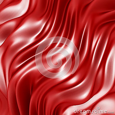 Red silk glossiness cloth background Cartoon Illustration