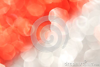 Red and silver abstract bokeh - perfect christmas and Valentine background Stock Photo