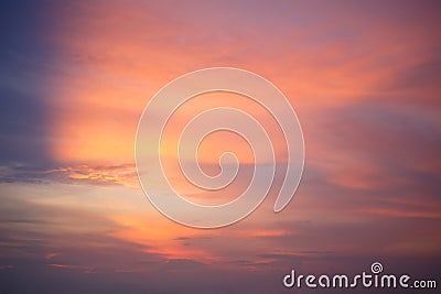 Red Sky Sunset. bright sunset in the sky, the sky the color of fire. Stock Photo