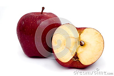 Red sliced apple Stock Photo