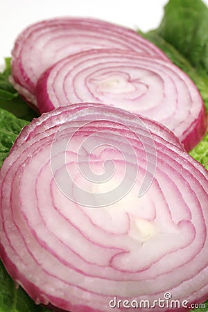 Red sliced onion Stock Photo