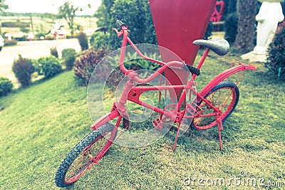 Red small bike for child Stock Photo