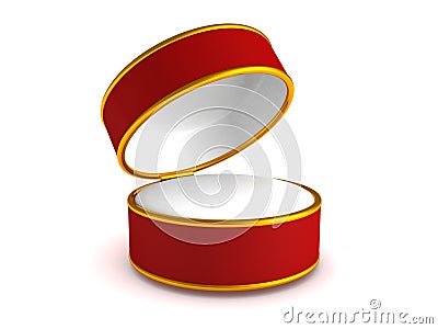 Red small box for expensive gifts and decorations Stock Photo