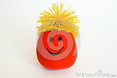 Red Smiley Face Stock Photo