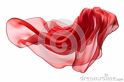 Elegant smooth satin isolated on a white background Generative Ai Stock Photo