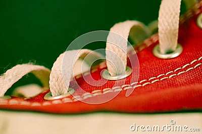 Red sneakers Stock Photo
